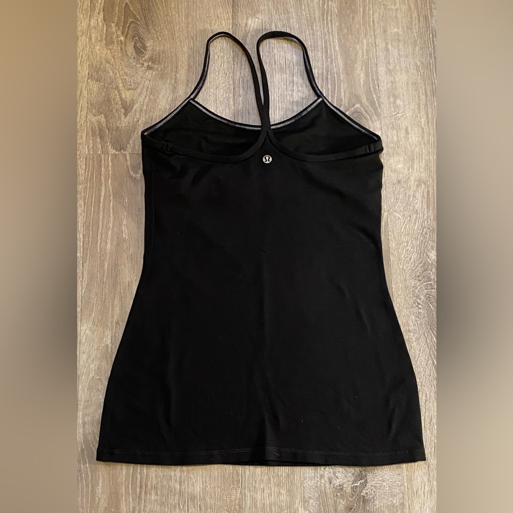 SOLD•Lululemon Power Y tank top Black size 6